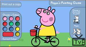 Colorindo Peppa Pig Mamae Pig e George, Pintando Peppa